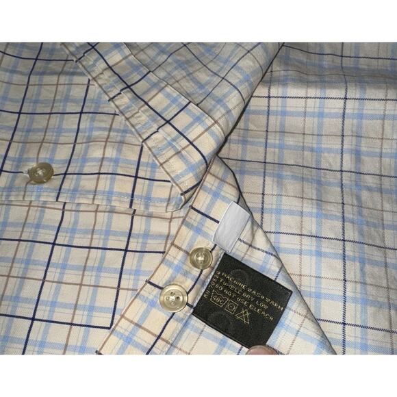 Orvis Dress Shirt Mens L Yellow Plaid Long Sleeve Cotton - Picture 10 of 10